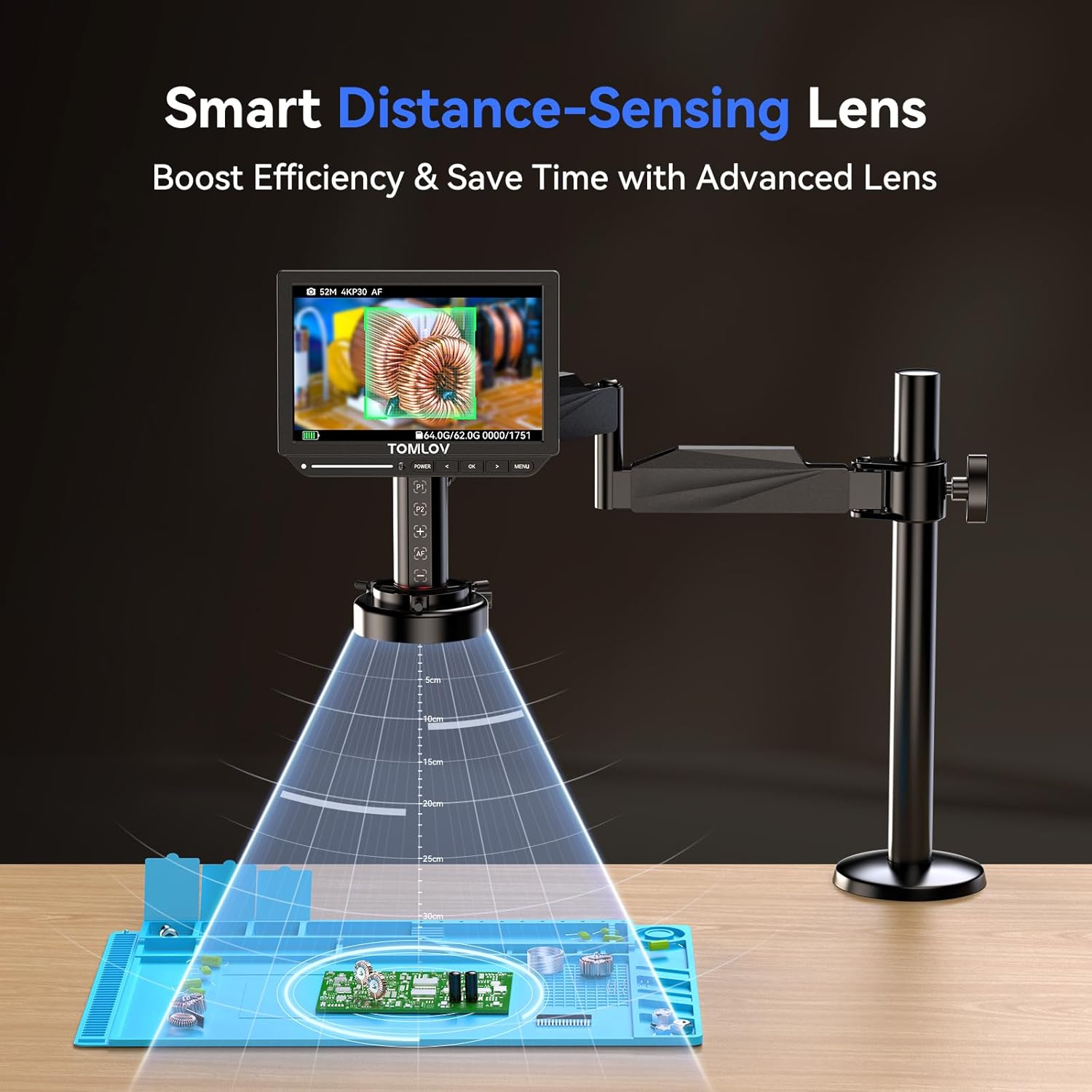 Electronics Repair Videos - TOMLOV TM4K-AF 4K Digital Microscope Autofocus
