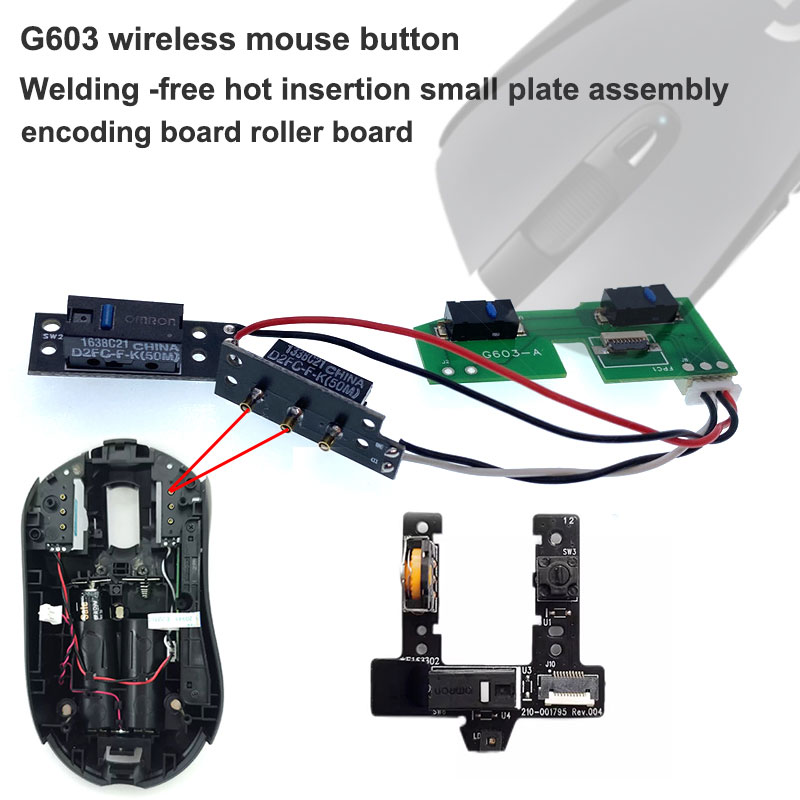 Electronics Repair Book - Solder-free hot-swappable button board/roller encoding board