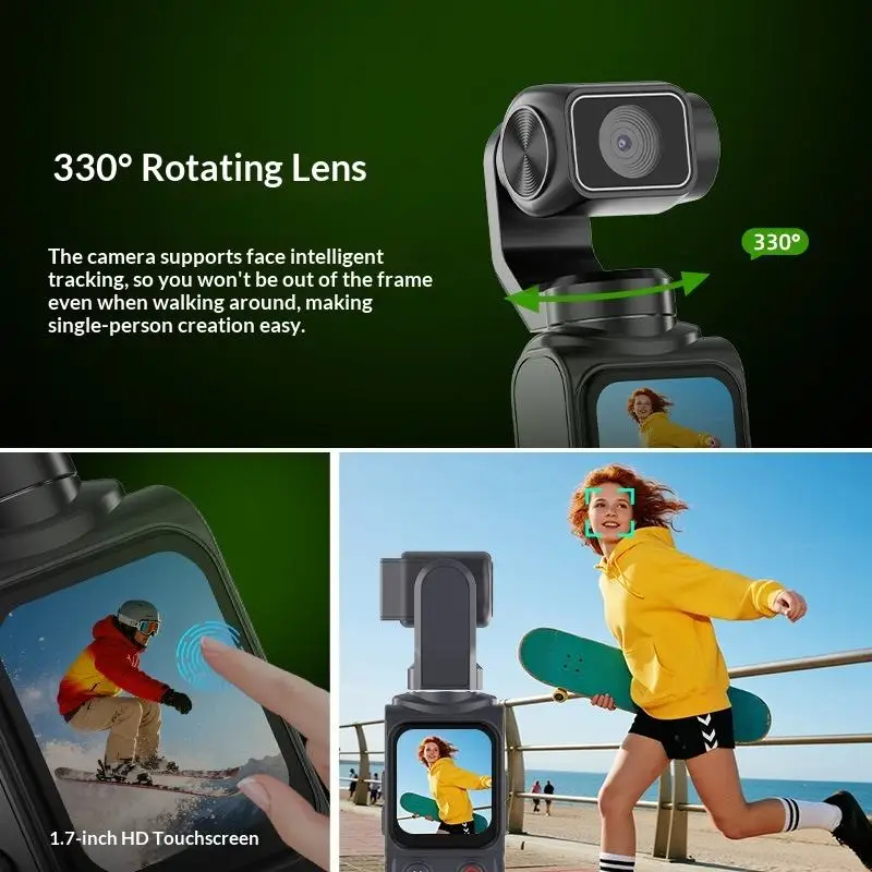 NEW 4K Pocket Gimbal Camera Ha - огляд і ціна Digitizer Touch Screen