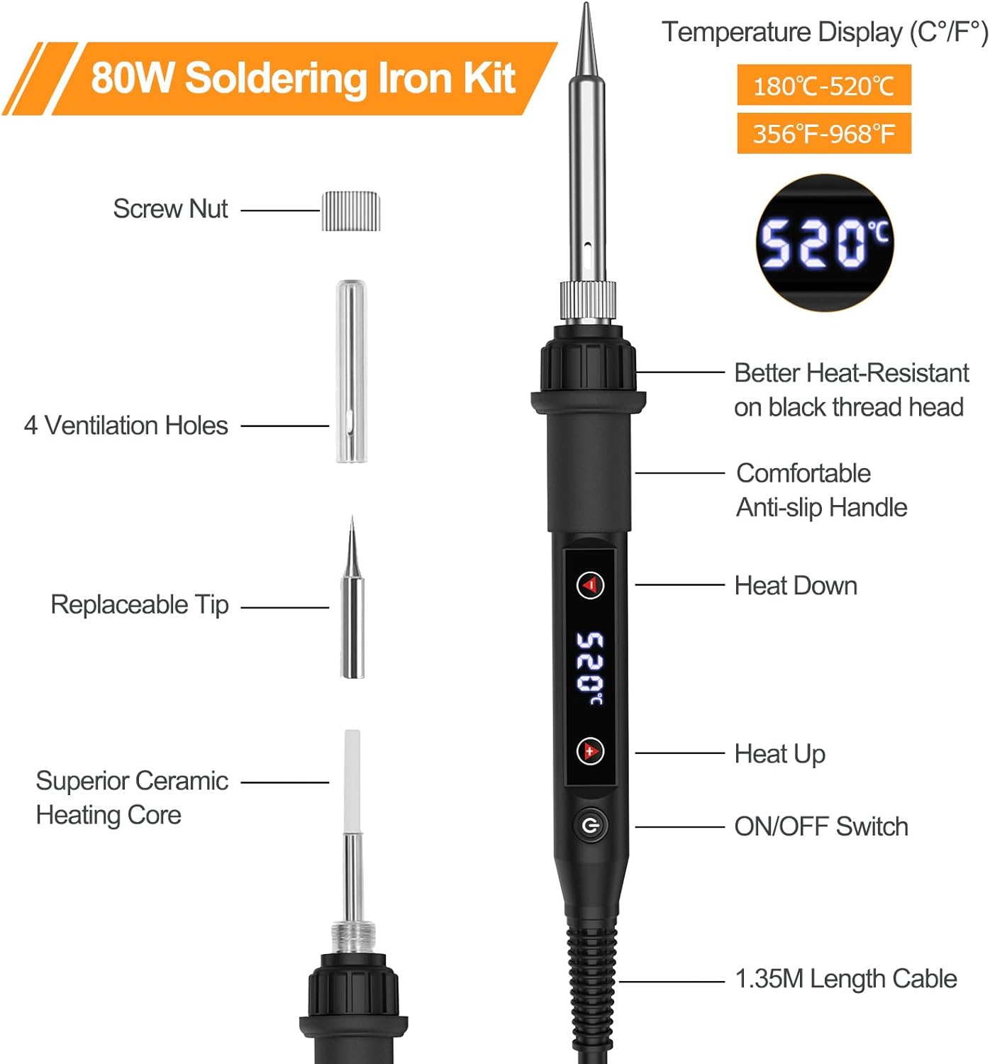80W Soldering Iron Kit with Ad - огляд і ціна Electronics Repair Images