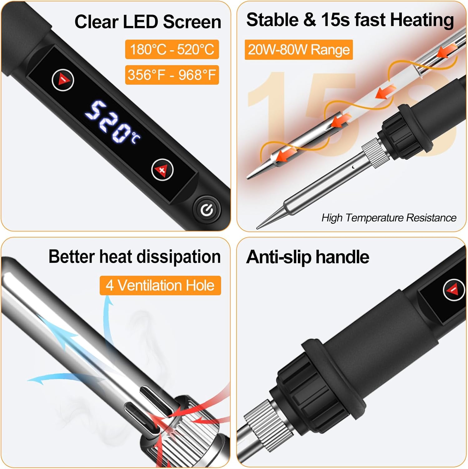 80W Soldering Iron Kit with Ad - огляд і ціна Electronics Repair Images