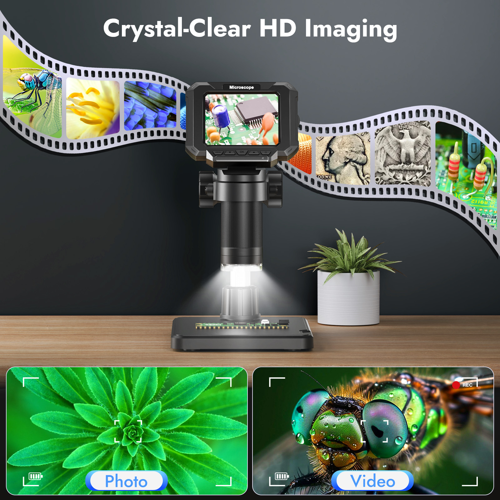 Digital Microscope 2.8 inch 10 - огляд і ціна Electronics Repair Videos