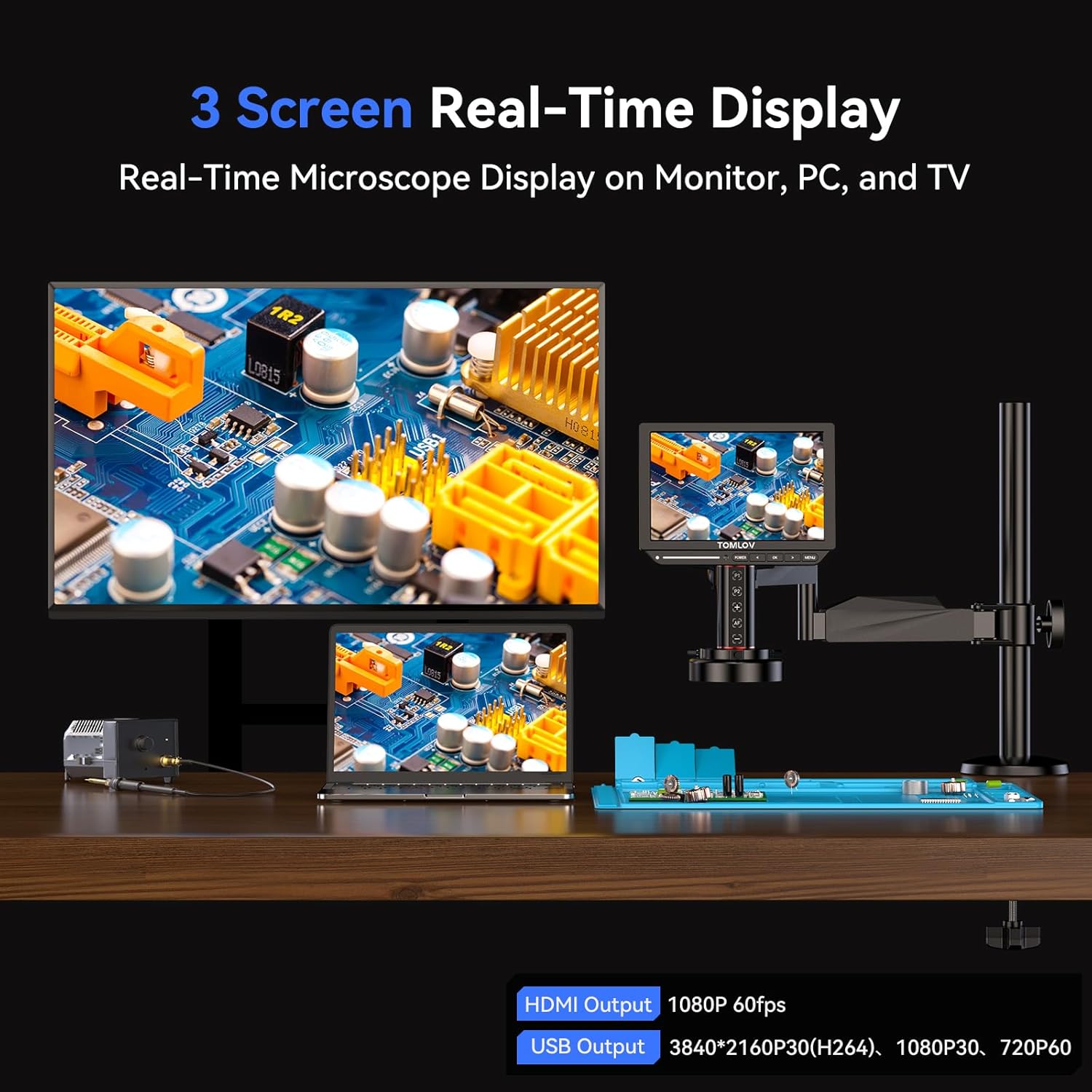 TOMLOV 4K Digital Microscope 2 - огляд і ціна Electronics Repair Videos