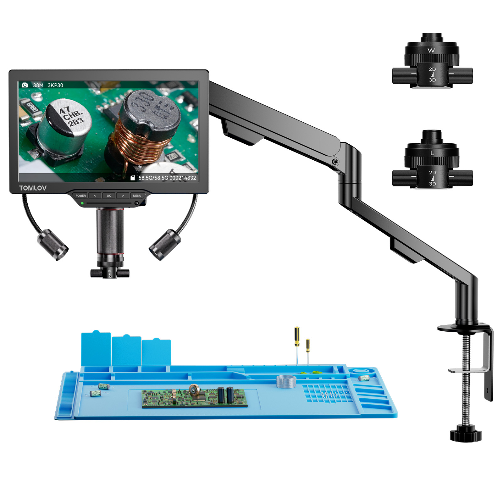 TOMLOV Microscope 3D TM3K-3D 7 - огляд і ціна Electronics Repair Videos