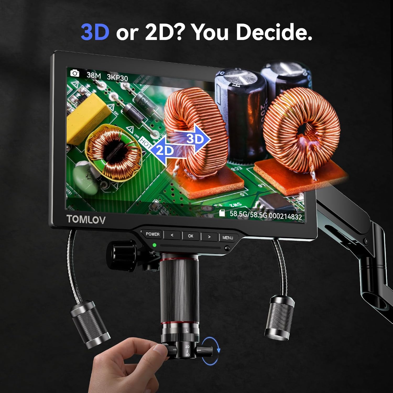 TOMLOV Microscope 3D TM3K-3D 7 - огляд і ціна Electronics Repair Videos